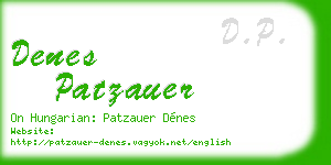 denes patzauer business card